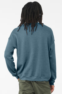 BELLA+CANVAS  Unisex Sponge Fleece Drop Shoulder Sweatshirt - Heather Deep Teal Back