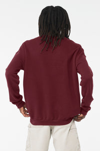 BELLA+CANVAS  Unisex Sponge Fleece Drop Shoulder Sweatshirt - Maroon Back