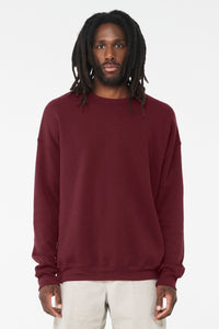 BELLA+CANVAS  Unisex Sponge Fleece Drop Shoulder Sweatshirt - Maroon