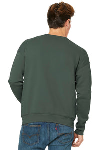 BELLA+CANVAS  Unisex Sponge Fleece Drop Shoulder Sweatshirt - Military Green Back
