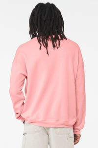 BELLA+CANVAS  Unisex Sponge Fleece Drop Shoulder Sweatshirt - Pink Back