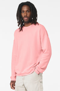 BELLA+CANVAS  Unisex Sponge Fleece Drop Shoulder Sweatshirt - Pink