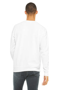BELLA+CANVAS  Unisex Sponge Fleece Drop Shoulder Sweatshirt - White Back