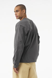 BELLA+CANVAS Unisex 7.5-Ounce Heavyweight Long Sleeve Tee BC4651 - Asphalt Back