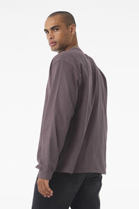 BELLA+CANVAS Unisex 7.5-Ounce Heavyweight Long Sleeve Tee BC4651 - Purple Storm Back