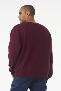 BELLA+CANVAS Unisex 10-Ounce Heavyweight Crewneck Sweatshirt BC4711 - Maroon Back