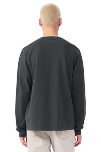 BELLA+CANVAS Unisex Heavyweight Garment-Dyed Long Sleeve Tee BC4851GD - Washed Black Back