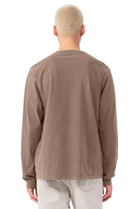 BELLA+CANVAS Unisex Heavyweight Garment-Dyed Long Sleeve Tee BC4851GD - Washed Cocoa Back