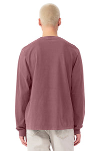 BELLA+CANVAS Unisex Heavyweight Garment-Dyed Long Sleeve Tee BC4851GD - Washed Maroon Back