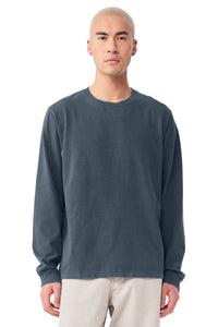 BELLA+CANVAS Unisex Heavyweight Garment-Dyed Long Sleeve Tee BC4851GD - Washed Navy