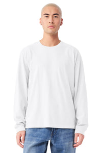 BELLA+CANVAS Unisex Heavyweight Garment-Dyed Long Sleeve Tee BC4851GD - White