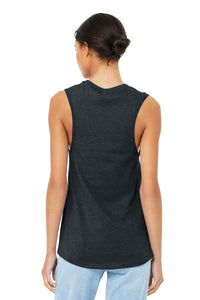 BELLA+CANVAS  Women's Jersey Muscle Tank - Dark Grey Heather Back