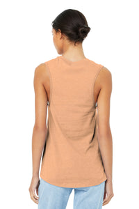 BELLA+CANVAS  Women's Jersey Muscle Tank - Heather Peach Back
