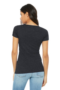 BELLA+CANVAS  Women's Slim Fit Tee - Dark Grey Heather Back