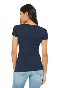 BELLA+CANVAS  Women's Slim Fit Tee - Heather Navy Back