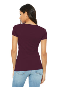 BELLA+CANVAS  Women's Slim Fit Tee - Maroon Back