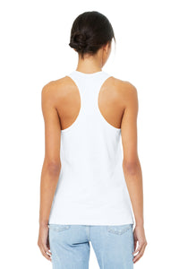 BELLA+CANVAS  Women's Jersey Racerback Tank - White Back