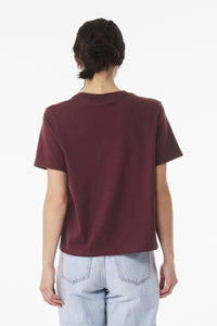 BELLA+CANVAS Women's 6-Ounce Heavyweight Tee BC6110 - Maroon Back