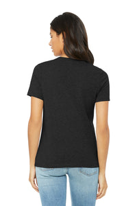 BELLA+CANVAS Women's Relaxed CVC Tee BC6400CVC - Black Heather Back
