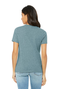 BELLA+CANVAS Women's Relaxed CVC Tee BC6400CVC - Heather Blue Lagoon Back