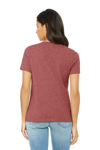 BELLA+CANVAS Women's Relaxed CVC Tee BC6400CVC - Heather Mauve Back