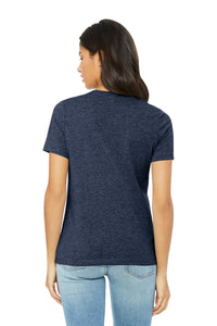 BELLA+CANVAS Women's Relaxed CVC Tee BC6400CVC - Heather Navy Back
