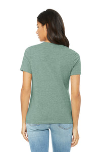 BELLA+CANVAS Women's Relaxed CVC Tee BC6400CVC - Heather Prism Dusty Blue Back