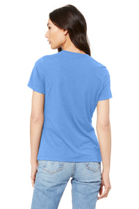 BELLA+CANVAS  Women's Relaxed Jersey Short Sleeve Tee - Carolina Blue Back