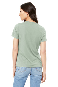 BELLA+CANVAS  Women's Relaxed Jersey Short Sleeve Tee - Dusty Blue Back