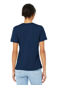 BELLA+CANVAS  Women's Relaxed Jersey Short Sleeve Tee - Navy Back