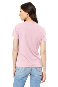 BELLA+CANVAS  Women's Relaxed Jersey Short Sleeve Tee - Pink Back