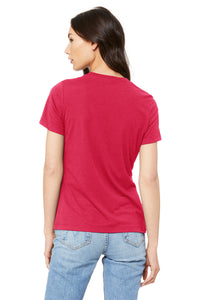 BELLA+CANVAS  Women's Relaxed Jersey Short Sleeve Tee - Red Back