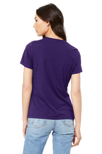 BELLA+CANVAS  Women's Relaxed Jersey Short Sleeve Tee - Team Purple Back