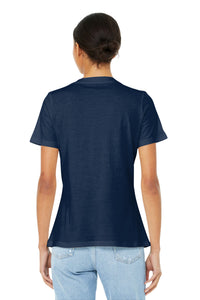 BELLA+CANVAS  Women's Relaxed Jersey Short Sleeve V-Neck Tee - Navy Back