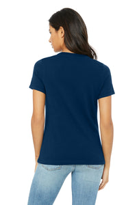 BELLA+CANVAS Women's Relaxed Triblend Tee BC6413 - Solid Navy Triblend Back