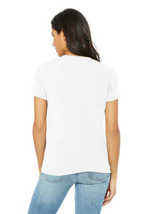 BELLA+CANVAS Women's Relaxed Triblend Tee BC6413 - Solid White Triblend Back
