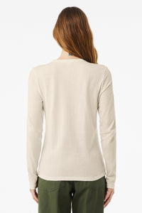 BELLA+CANVAS Women's Jersey Long Sleeve Tee BC6500 - Heather Dust Back