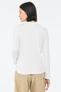 BELLA+CANVAS Women's Jersey Long Sleeve Tee BC6500 - White Back