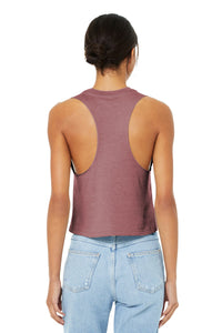 BELLA+CANVAS  Women's Racerback Cropped Tank - Heather Mauve Back