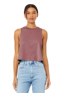 BELLA+CANVAS  Women's Racerback Cropped Tank - Heather Mauve