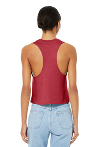 BELLA+CANVAS  Women's Racerback Cropped Tank - Heather Red Back