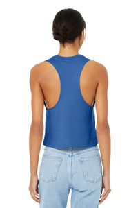 BELLA+CANVAS  Women's Racerback Cropped Tank - Heather True Royal Back