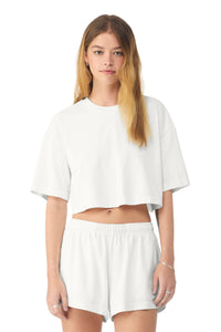 BELLA+CANVAS Women's Heavyweight Garment-Dyed Cropped Tee BC6882GD - Vintage White