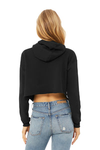BELLA+CANVAS  Women's Sponge Fleece Cropped Fleece Hoodie - Black Back