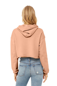 BELLA+CANVAS  Women's Sponge Fleece Cropped Fleece Hoodie - Peach Back