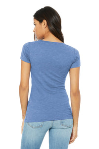 BELLA+CANVAS  Women's Triblend Short Sleeve Tee - Blue Triblend Back
