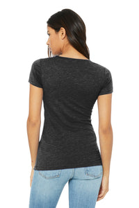 BELLA+CANVAS  Women's Triblend Short Sleeve Tee - Charcoal-Black Triblend Back