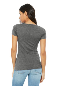 BELLA+CANVAS  Women's Triblend Short Sleeve Tee - Grey Triblend Back
