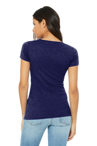 BELLA+CANVAS  Women's Triblend Short Sleeve Tee - Navy Triblend Back