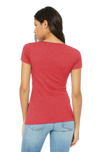 BELLA+CANVAS  Women's Triblend Short Sleeve Tee - Red Triblend Back